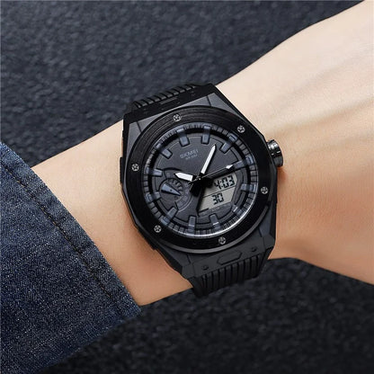 SKMEI 2103 Dual-Display Electronic Watch Outdoor Multi-Function Watch with PU Strap