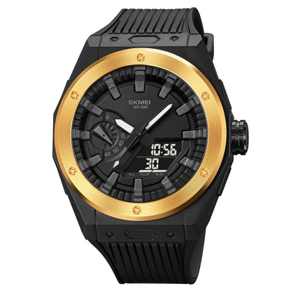 SKMEI 2103 Dual-Display Electronic Watch Outdoor Multi-Function Watch with PU Strap