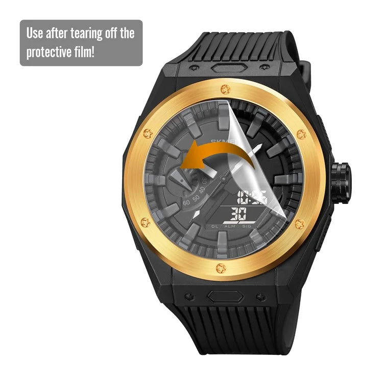 SKMEI 2103 Dual-Display Electronic Watch Outdoor Multi-Function Watch with PU Strap