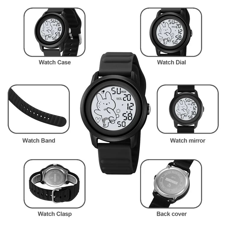 SKMEI 2217 Creative Electric Watch Simple Style Student Sports Electronic Watch
