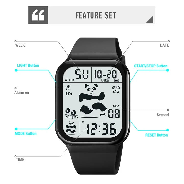SKMEI 2216 Multi-functional Electric Watch 30m Waterproof Sport Watch for Student