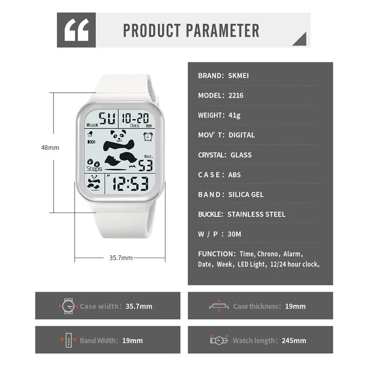 SKMEI 2216 Multi-functional Electric Watch 30m Waterproof Sport Watch for Student