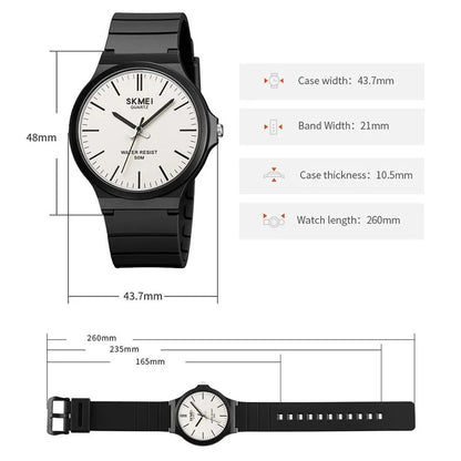 SKMEI 2108 Minimalism Quartz Watch 50m Waterproof Fashion Wrist Watch