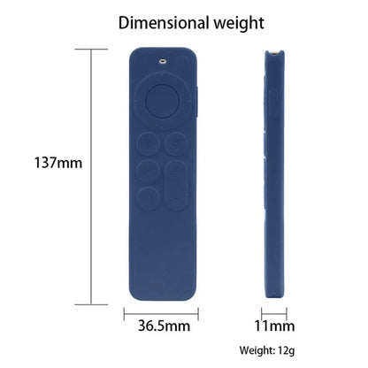For Apple TV6 Remote Controller Drop-proof Case Silicone Protective Cover with Lanyard