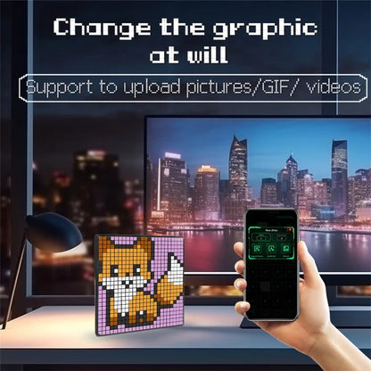 Idot-2 Bluetooth LED Pixel Screen Photo Frame DIY Atmosphere Desktop Pixel Display Screen