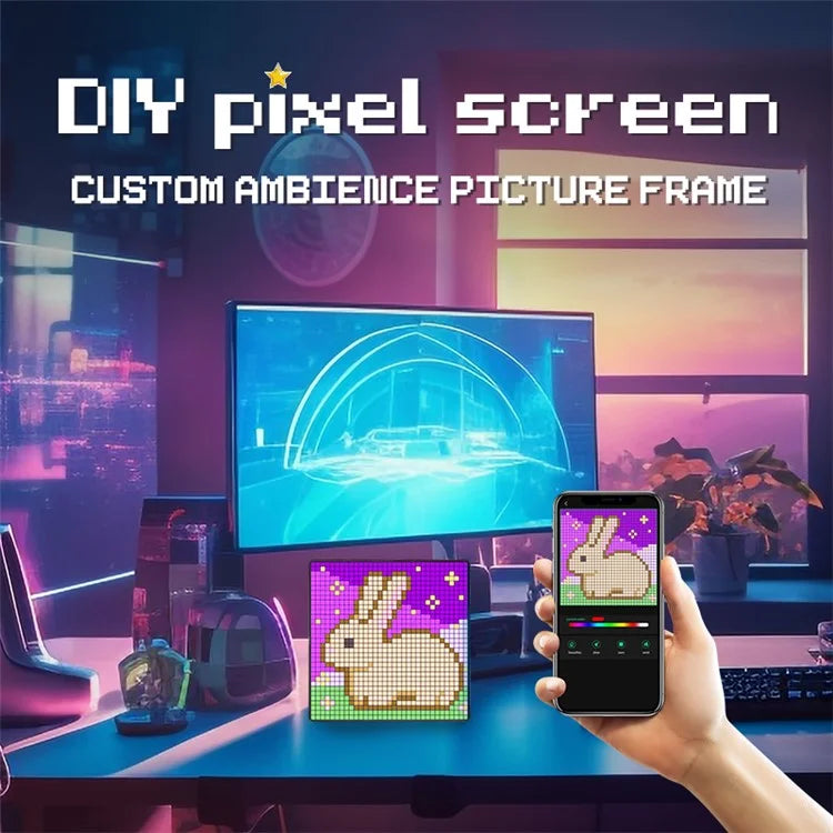Idot-2 Bluetooth LED Pixel Screen Photo Frame DIY Atmosphere Desktop Pixel Display Screen