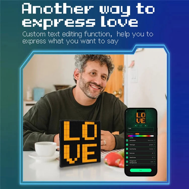 Idot-2 Bluetooth LED Pixel Screen Photo Frame DIY Atmosphere Desktop Pixel Display Screen