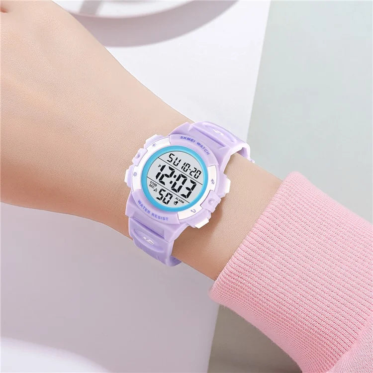 SKMEI 2236 Lovely Kids Round Wrist Watch Children Luminous DIY Digital Watch with 2 Straps