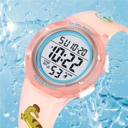 SKMEI 2236 Lovely Kids Round Wrist Watch Children Luminous DIY Digital Watch with 2 Straps