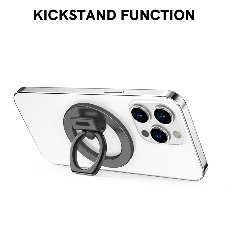 AHASTYLE DD-02 Magnetic Kickstand for iPhone 12 / 13 / 14 / 15 Series Folding Zinc Alloy Phone Holder