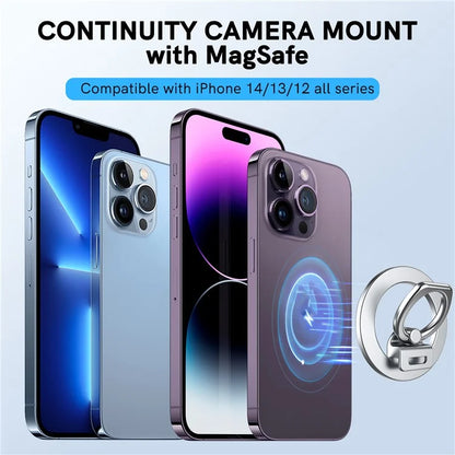 AHASTYLE DD-02 Magnetic Kickstand for iPhone 12 / 13 / 14 / 15 Series Folding Zinc Alloy Phone Holder