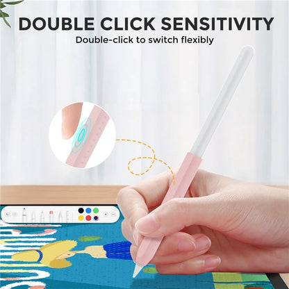 AHASTYLE PT182 For Apple Pencil (1st Generation) / (2nd Generation) Silicone Grip Holder Protective Sleeve Cover