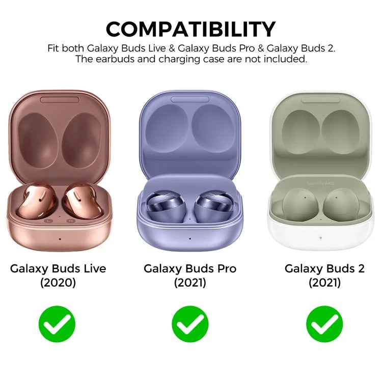 AHASTYLE WG89 For Samsung Galaxy Buds Pro / Buds Live / Buds2 / Buds Pro 2 Case TPU Earbud Storage Cover