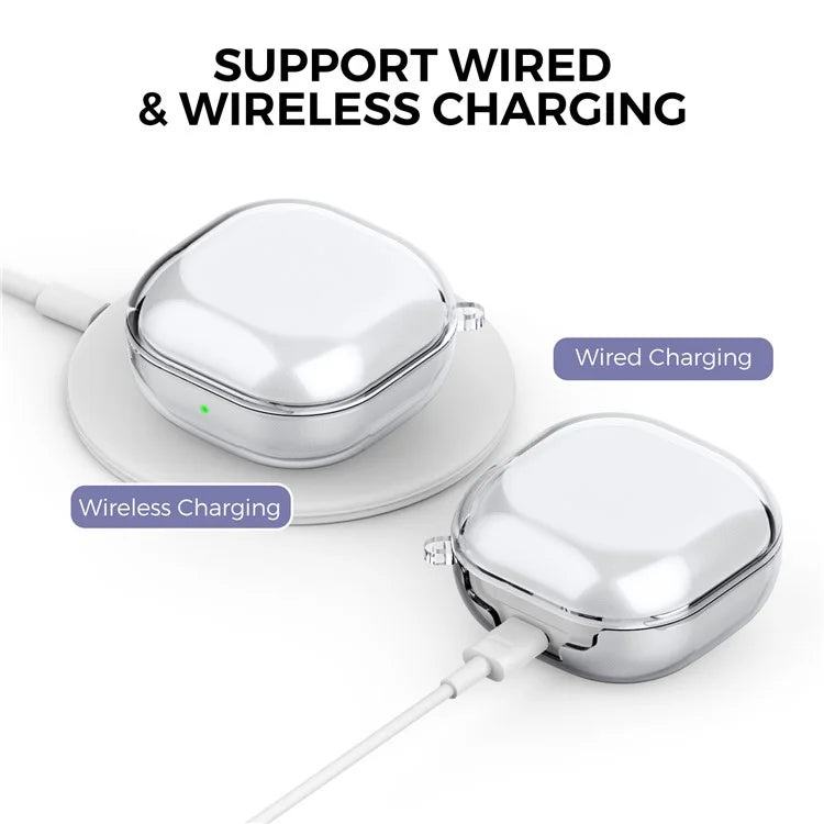 AHASTYLE WG89 For Samsung Galaxy Buds Pro / Buds Live / Buds2 / Buds Pro 2 Case TPU Earbud Storage Cover Black