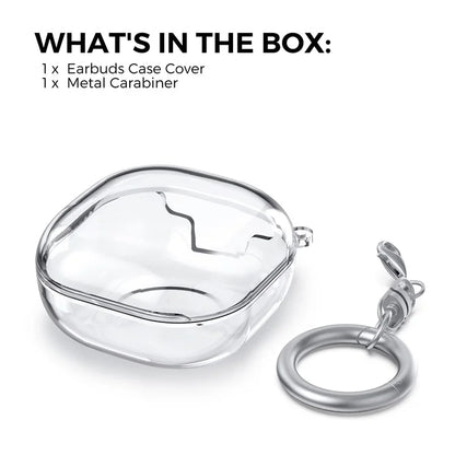 AHASTYLE WG89 For Samsung Galaxy Buds Pro / Buds Live / Buds2 / Buds Pro 2 Case TPU Earbud Storage Cover Black