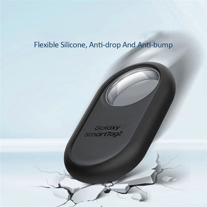 Slim Silicone Case for Samsung Galaxy SmartTag 2 Bluetooth Tracker Bumper Frame Protector with Buckle