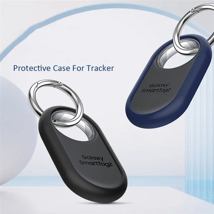 Slim Silicone Case for Samsung Galaxy SmartTag 2 Bluetooth Tracker Bumper Frame Protector with Buckle