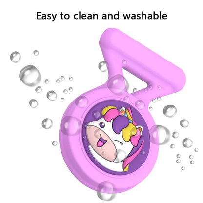 For Apple AirTag Silicone Case Cartoon Brooch Design Washable Bluetooth Tracker Cover