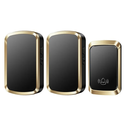 CACAZI FA29PRO Wireless Doorbell 5 Volume Levels Chime Door Bell Kit with 1 Transmitter+2 Receivers