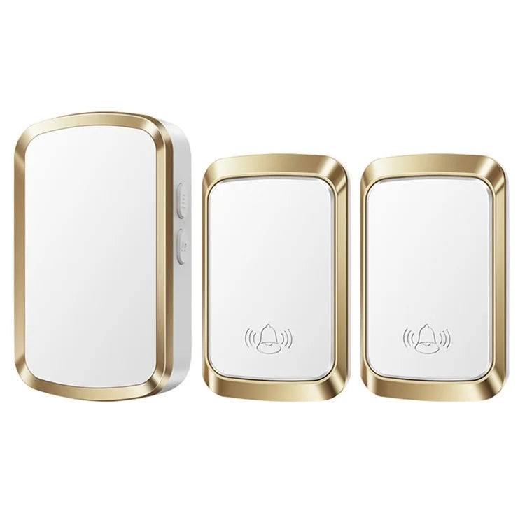 CACAZI FA29PRO Home Wireless Doorbell 5 Volume Levels Chime Door Bell Kit with 2 Transmitters+1 Receiver