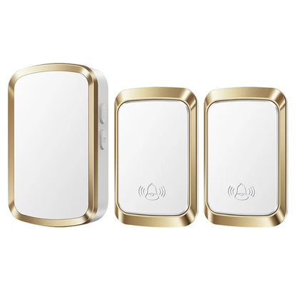 CACAZI FA29PRO Home Wireless Doorbell 5 Volume Levels Chime Door Bell Kit with 2 Transmitters+1 Receiver