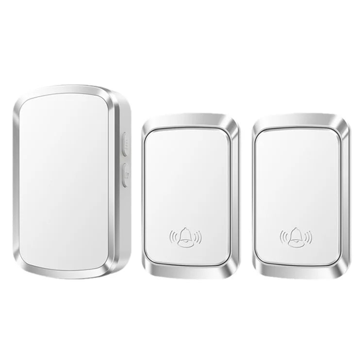 CACAZI FA29PRO Home Wireless Doorbell 5 Volume Levels Chime Door Bell Kit with 2 Transmitters+1 Receiver