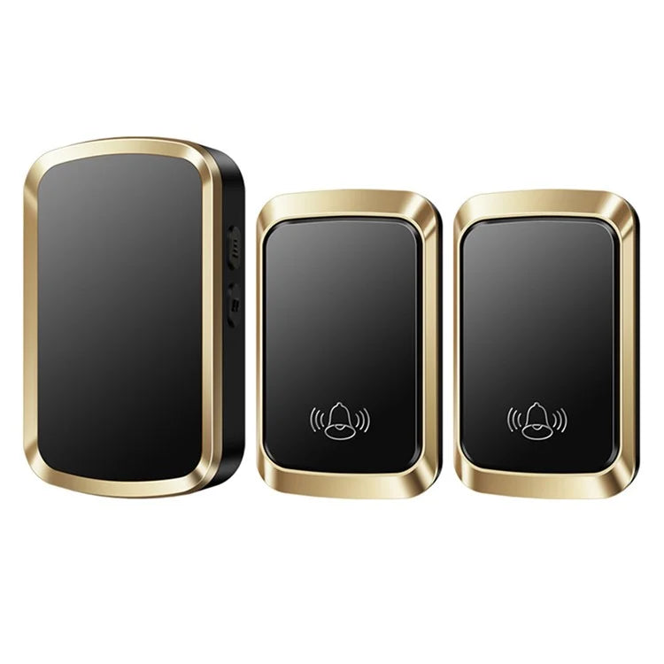 CACAZI FA29PRO Home Wireless Doorbell 5 Volume Levels Chime Door Bell Kit with 2 Transmitters+1 Receiver