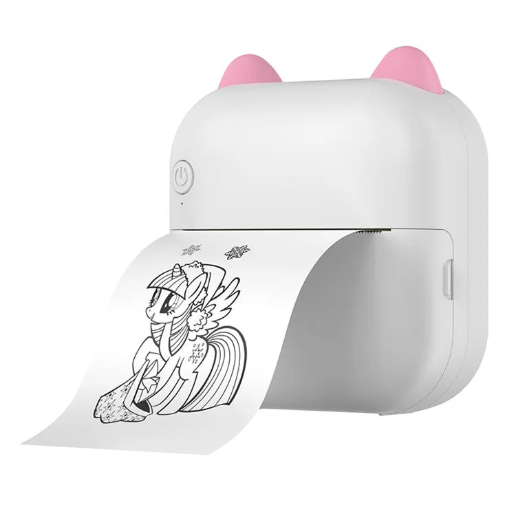 M6 Mini Sticker Printer Bluetooth Thermal Printer with 5 Rolls Paper + 5 Rolls Sticker + 3 Rolls Color Paper