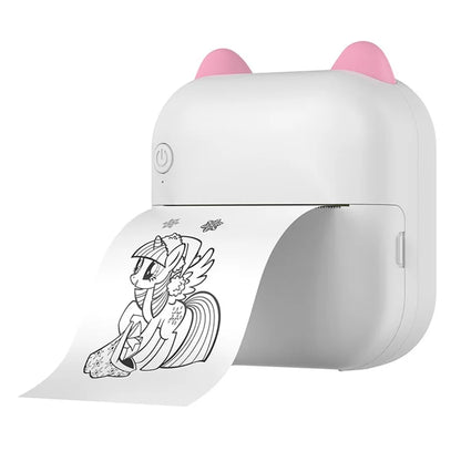 M6 Mini Sticker Printer Bluetooth Thermal Printer with 5 Rolls Paper + 5 Rolls Sticker + 3 Rolls Color Paper