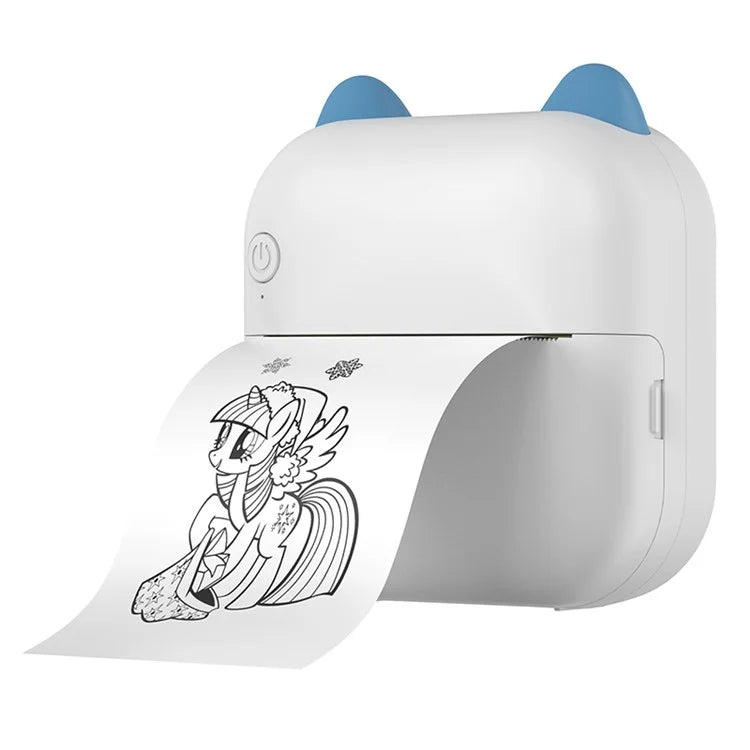 M6 Mini Sticker Printer Bluetooth Thermal Printer with 5 Rolls Paper + 5 Rolls Sticker + 3 Rolls Color Paper