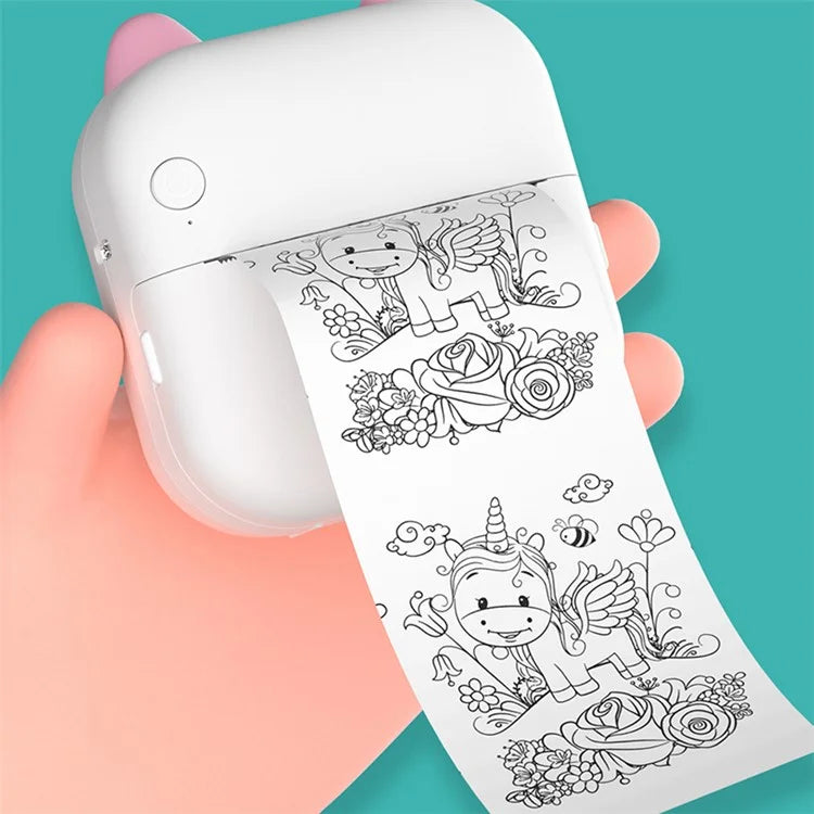M6 Wilress Inkless Thermal Printer Bluetooth Smart Pocket Sticker Printer with 1 Roll Thermal Paper