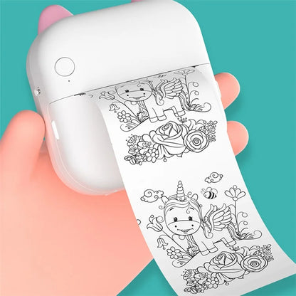 M6 Wilress Inkless Thermal Printer Bluetooth Smart Pocket Sticker Printer with 1 Roll Thermal Paper