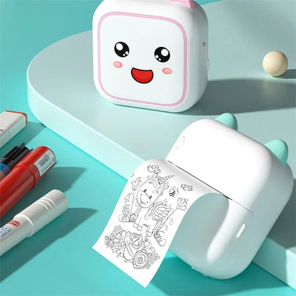 M6 Wilress Inkless Thermal Printer Bluetooth Smart Pocket Sticker Printer with 1 Roll Thermal Paper
