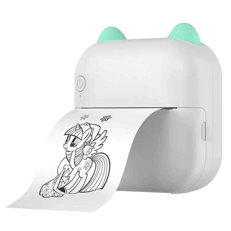 M5 Portable Bluetooth Receipt Thermal Printer with 1 Roll Printing Paper for Photo Journal Notes Memo
