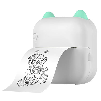 M5 Portable Bluetooth Receipt Thermal Printer with 1 Roll Printing Paper for Photo Journal Notes Memo