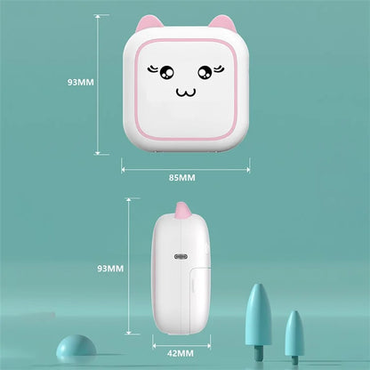 M5 Portable Bluetooth Receipt Thermal Printer with 1 Roll Printing Paper for Photo Journal Notes Memo