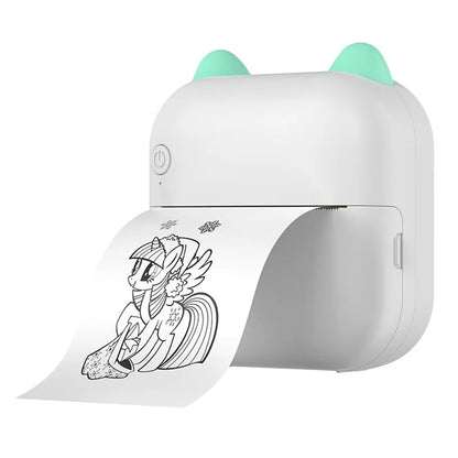M5 Pocket-Size Sticker Printer Bluetooth Thermal Printer with 5 Rolls Paper + 5 Rolls Sticker + 3 Rolls Color Paper