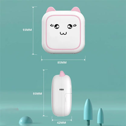 M5 Pocket-Size Sticker Printer Bluetooth Thermal Printer with 5 Rolls Paper + 5 Rolls Sticker + 3 Rolls Color Paper