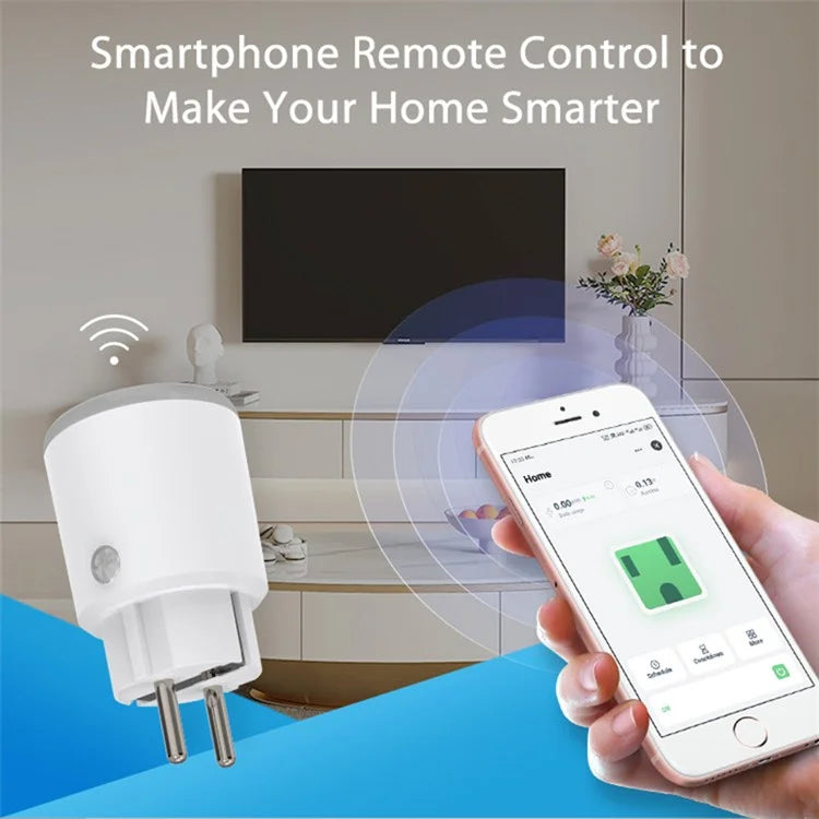 NEO NAS-WR10WM Tuya WiFi Smart Plug with Power Meter 16A Smart Home Power Plug Socket, EU Plug