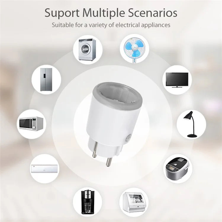 NEO NAS-WR10WM Tuya WiFi Smart Plug with Power Meter 16A Smart Home Power Plug Socket, EU Plug