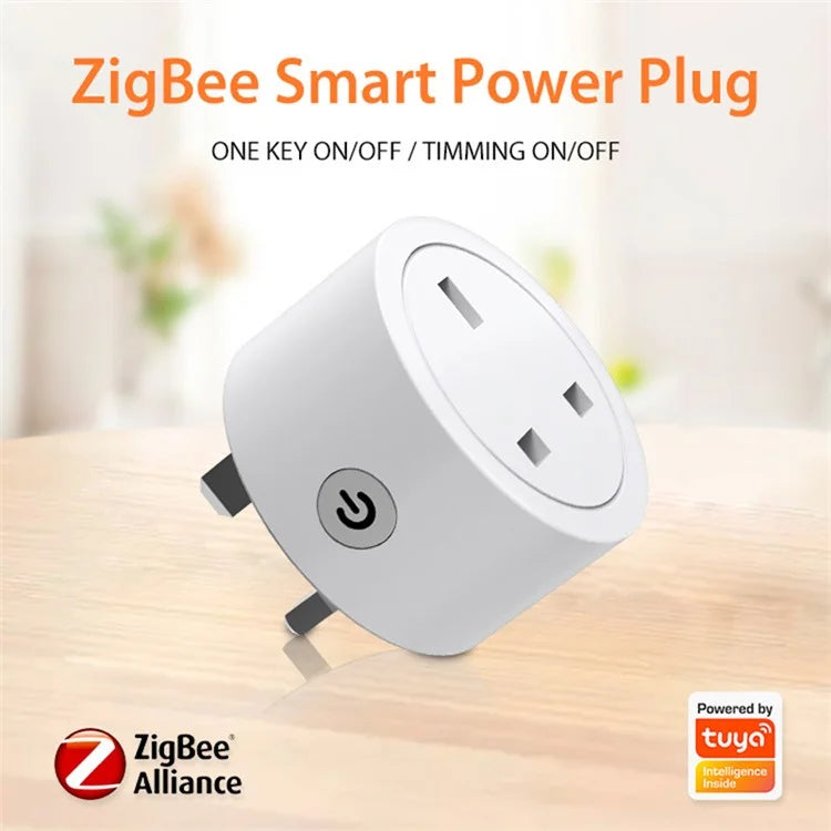 NEO NAS-WR16B Tuya ZigBee 3.0 Smart Socket Plug 16A Smartphone Control Power Plug with Power Meter, UK Plug
