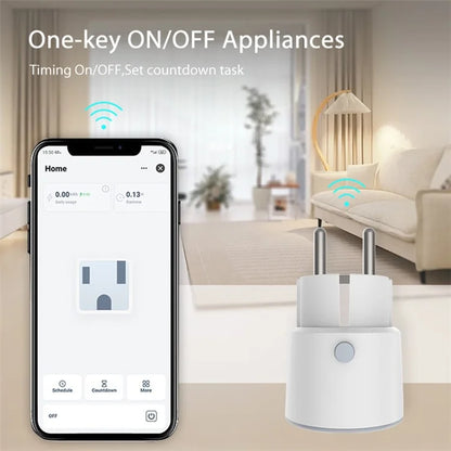 NEO NAS-WR01WM Matter WiFi Plug Remote Control 16A Socket with Power Consumption Display
