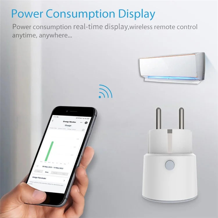 NEO NAS-WR01WM Matter WiFi Plug Remote Control 16A Socket with Power Consumption Display