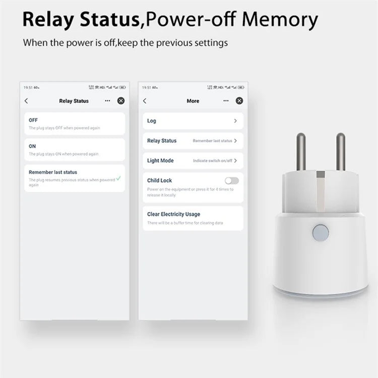 NEO NAS-WR01WM Matter WiFi Plug Remote Control 16A Socket with Power Consumption Display