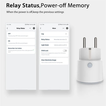 NEO NAS-WR01WM Matter WiFi Plug Remote Control 16A Socket with Power Consumption Display
