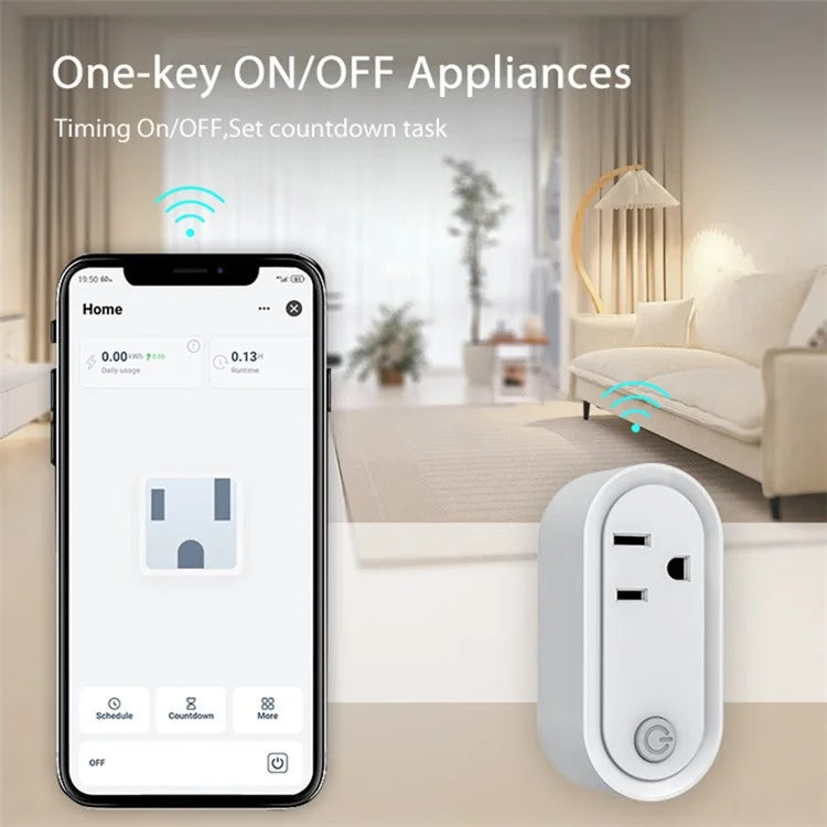 NEO NAS-WR12WM Power Consumption Display Tuya Matter WiFi Plug Remote Control 15A Socket