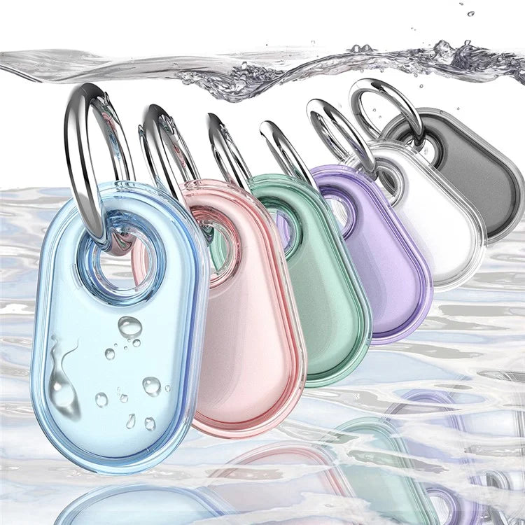 For Samsung Galaxy SmartTag2 Case Bluetooth Tracker IP68 Waterproof Clear TPU Cover with Buckle