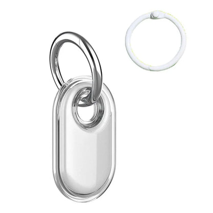 For Samsung Galaxy SmartTag2 Case Bluetooth Tracker IP68 Waterproof Clear TPU Cover with Buckle