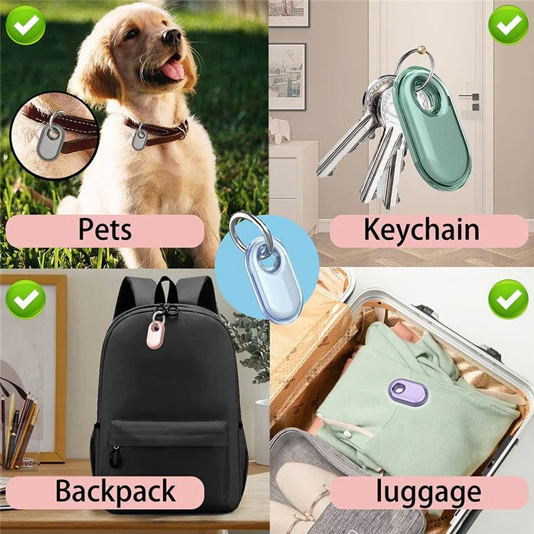 For Samsung Galaxy SmartTag2 Case Bluetooth Tracker IP68 Waterproof Clear TPU Cover with Buckle