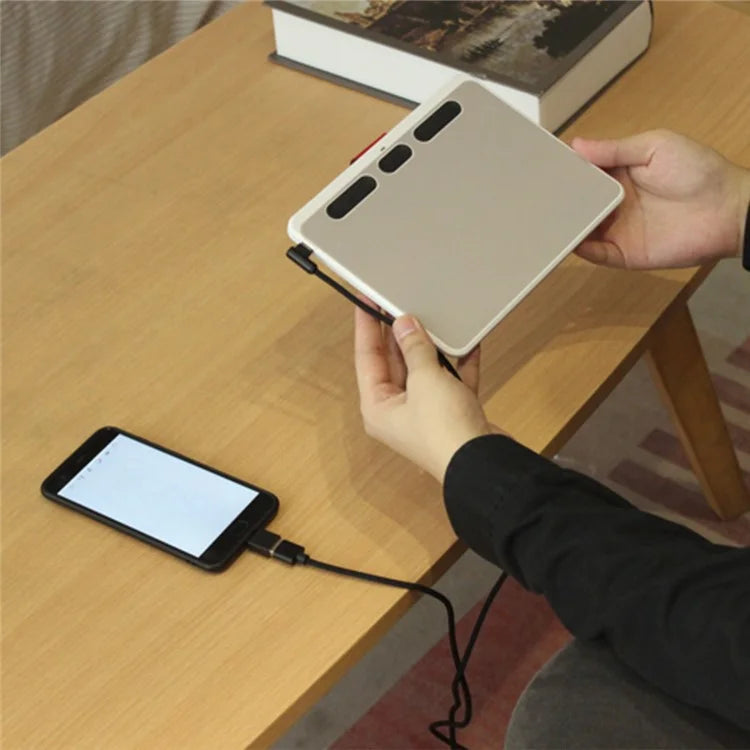 ACEPEN AP604B Plastic Case Ultra Thin Digital Graphic Board Drawing Tablet + 8192 Levels Pressure Battery-free Passive Stylus